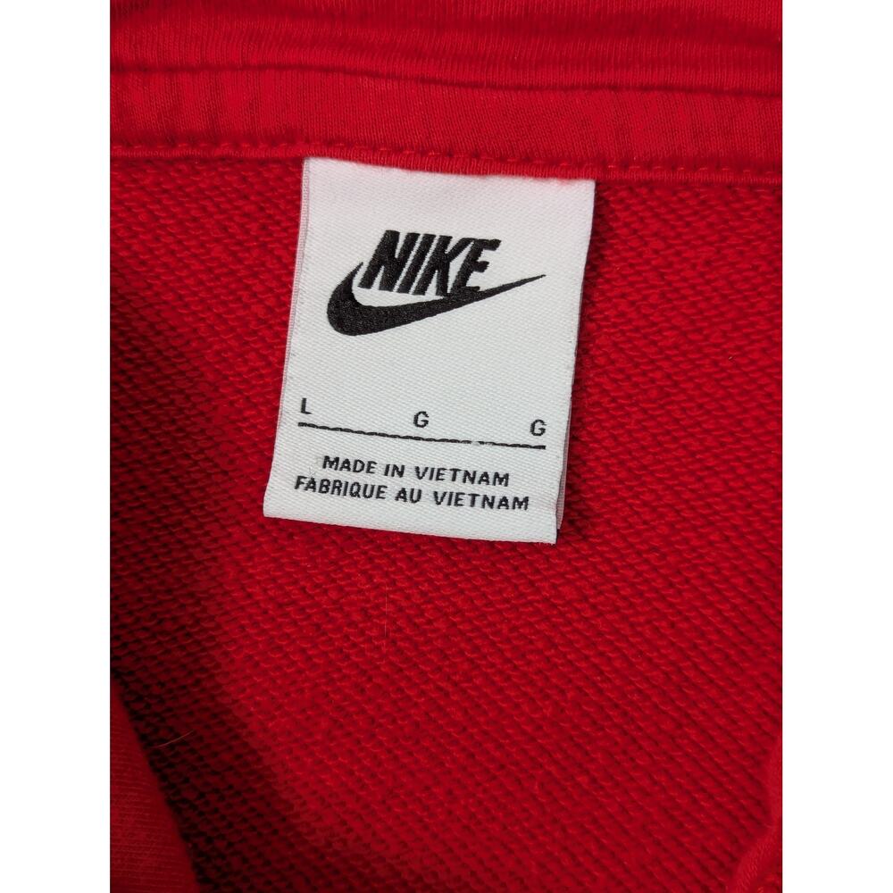 Women's  Nike Fleece Logo Hoodie in University Red Cropped Look Size Large - Picture 4 of 8